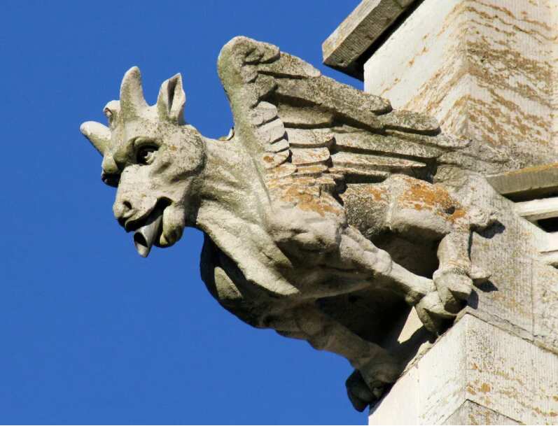 traditional natural stone gargoyle