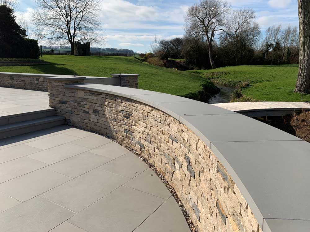 Natural Stone Wall and copin