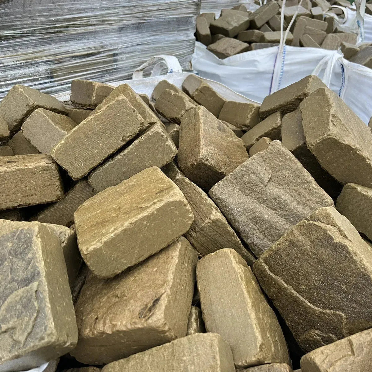 Yorkstone Tumbled Stone setts block Paving drive path driveway