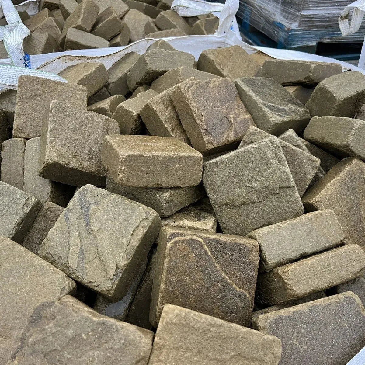 Yorkstone Tumbled Stone setts block Paving drive path driveway