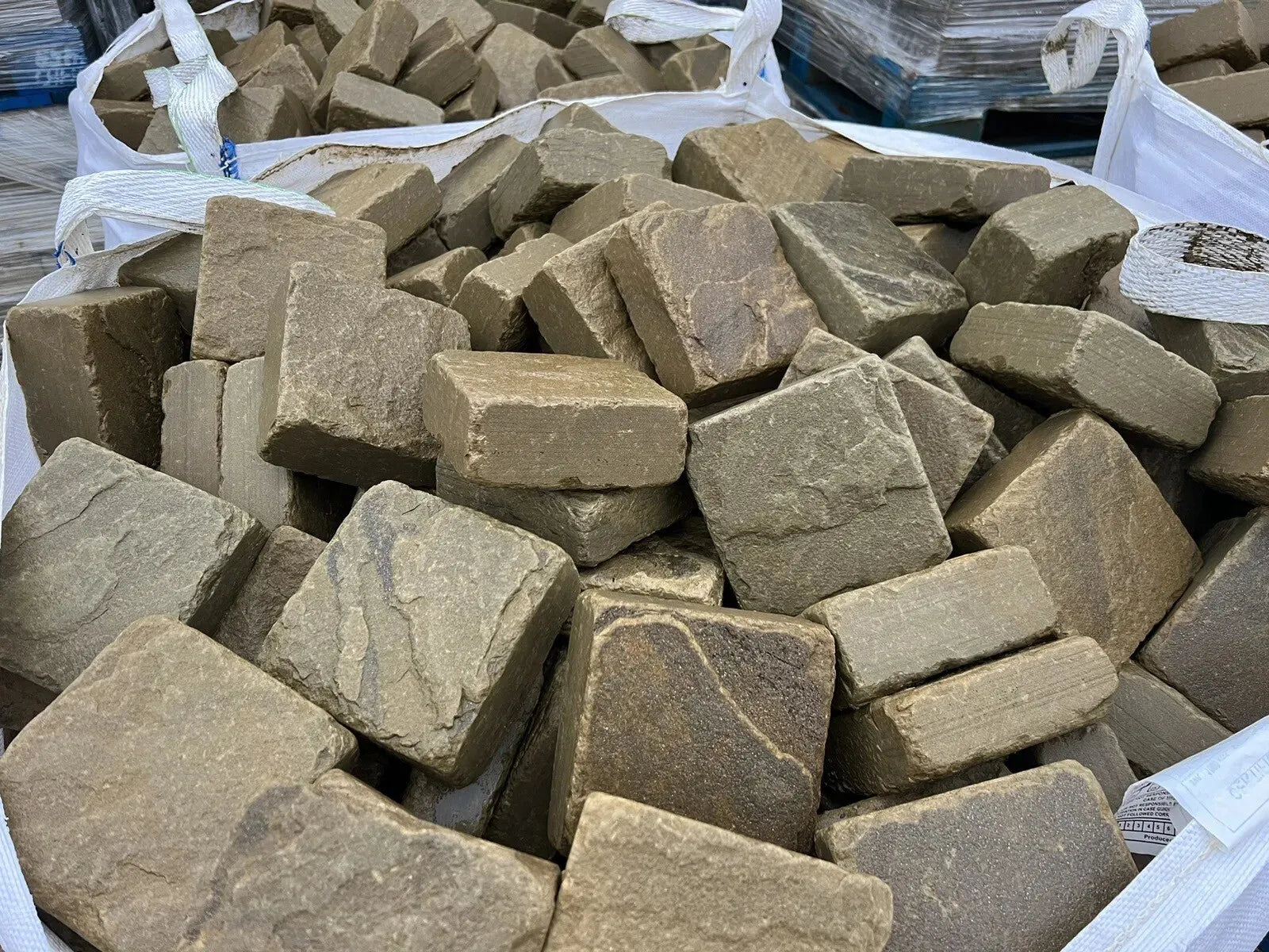 Yorkstone Tumbled Stone setts block Paving drive path driveway