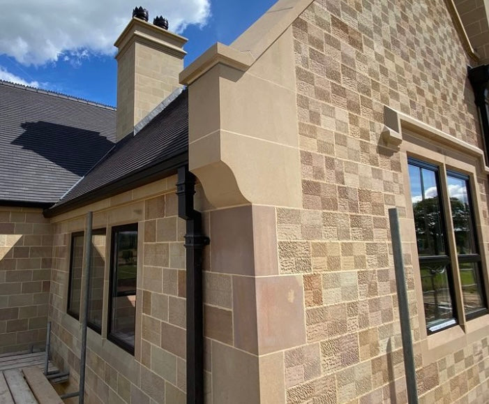 New building stone, quoins, house build