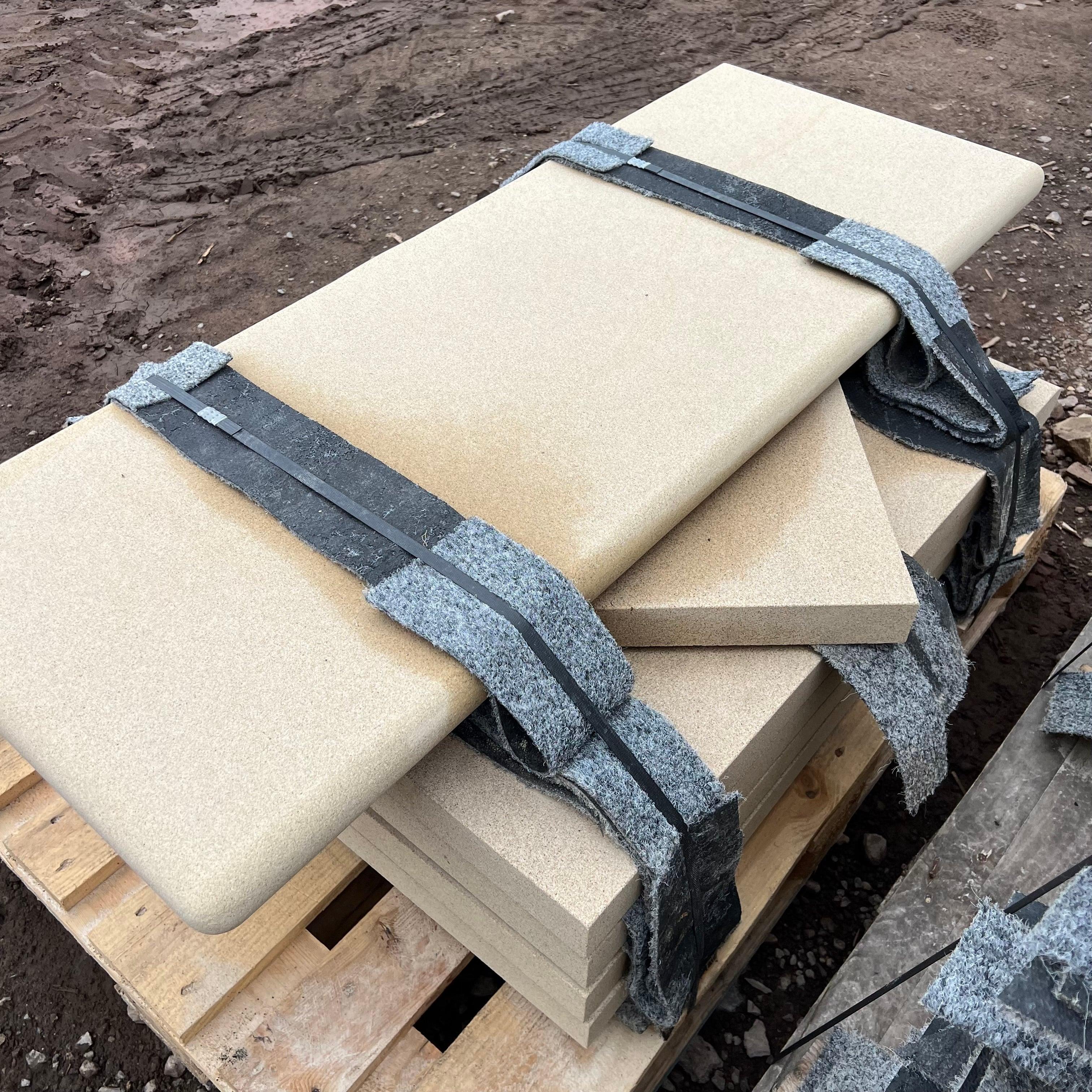 Britannia Buff Bullnose Wall Coping - Britannia Stone
