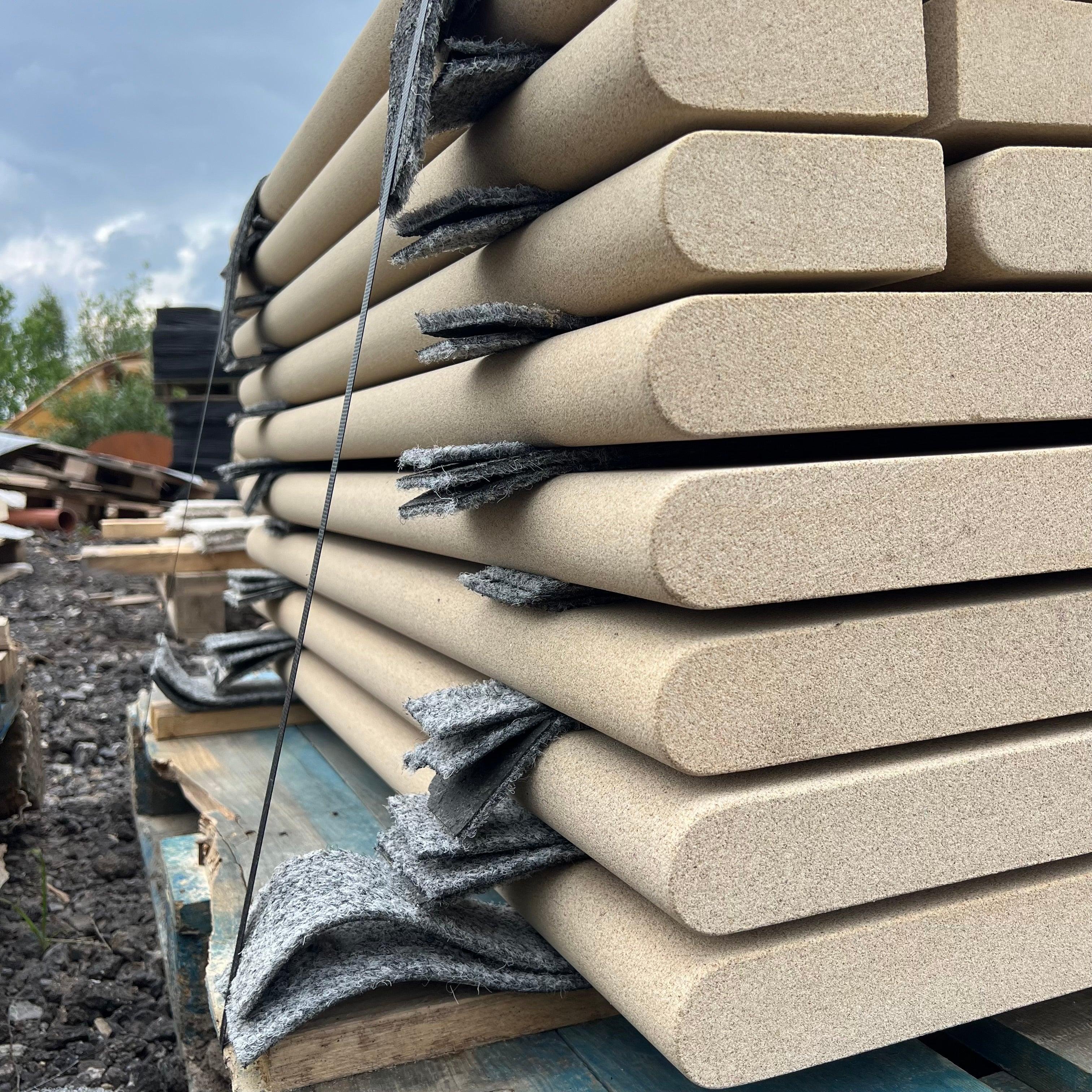 Britannia Buff Bullnose Wall Coping - Britannia Stone