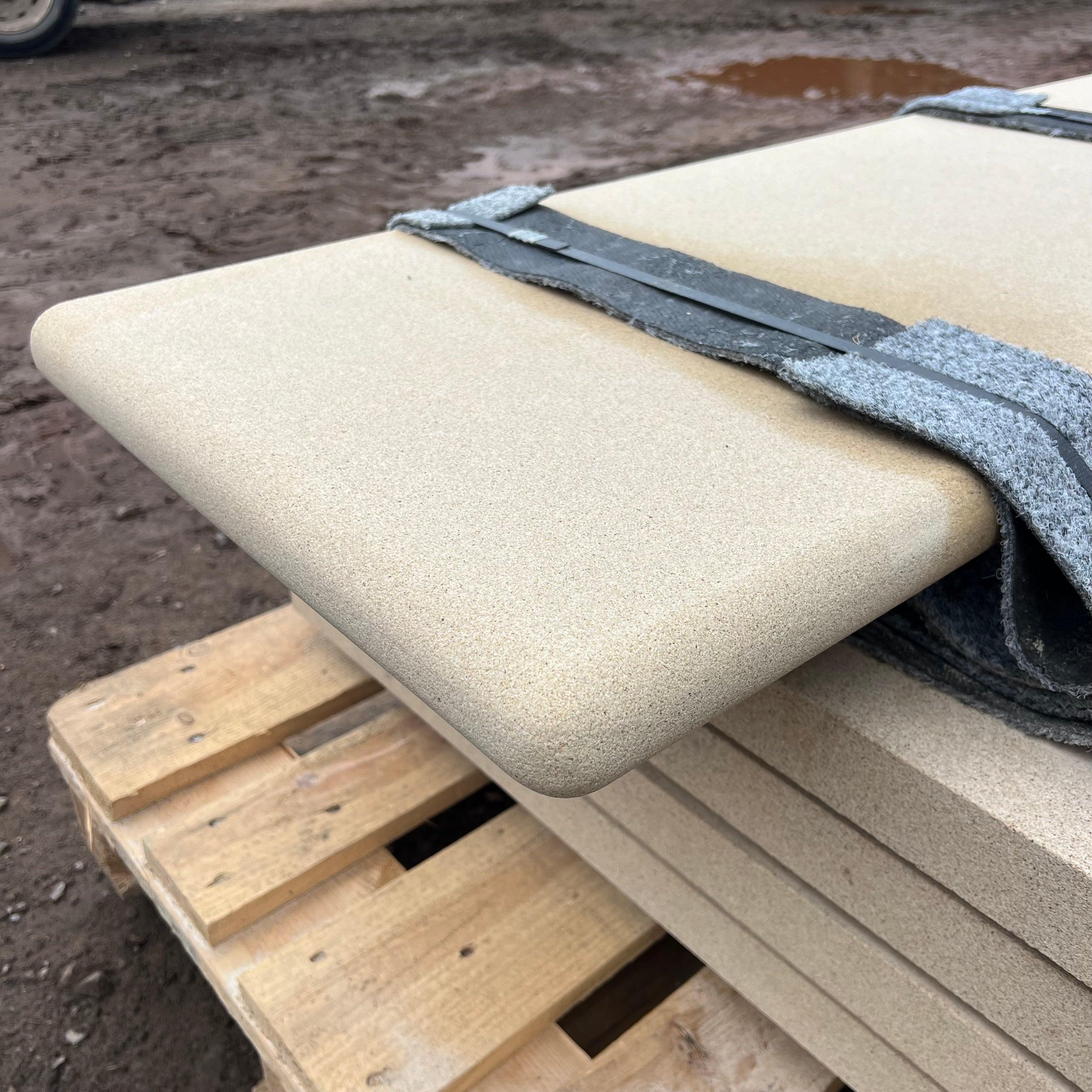Britannia Buff Bullnose Wall Coping - Britannia Stone