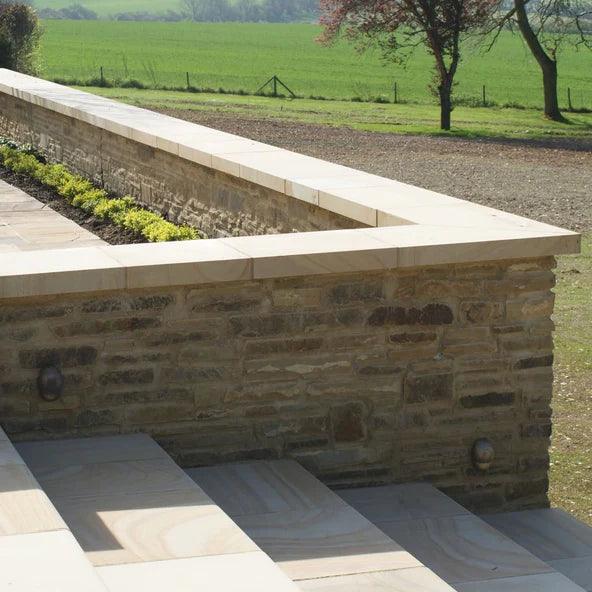 Britannia Buff Sawn Wall Coping - Britannia Stone