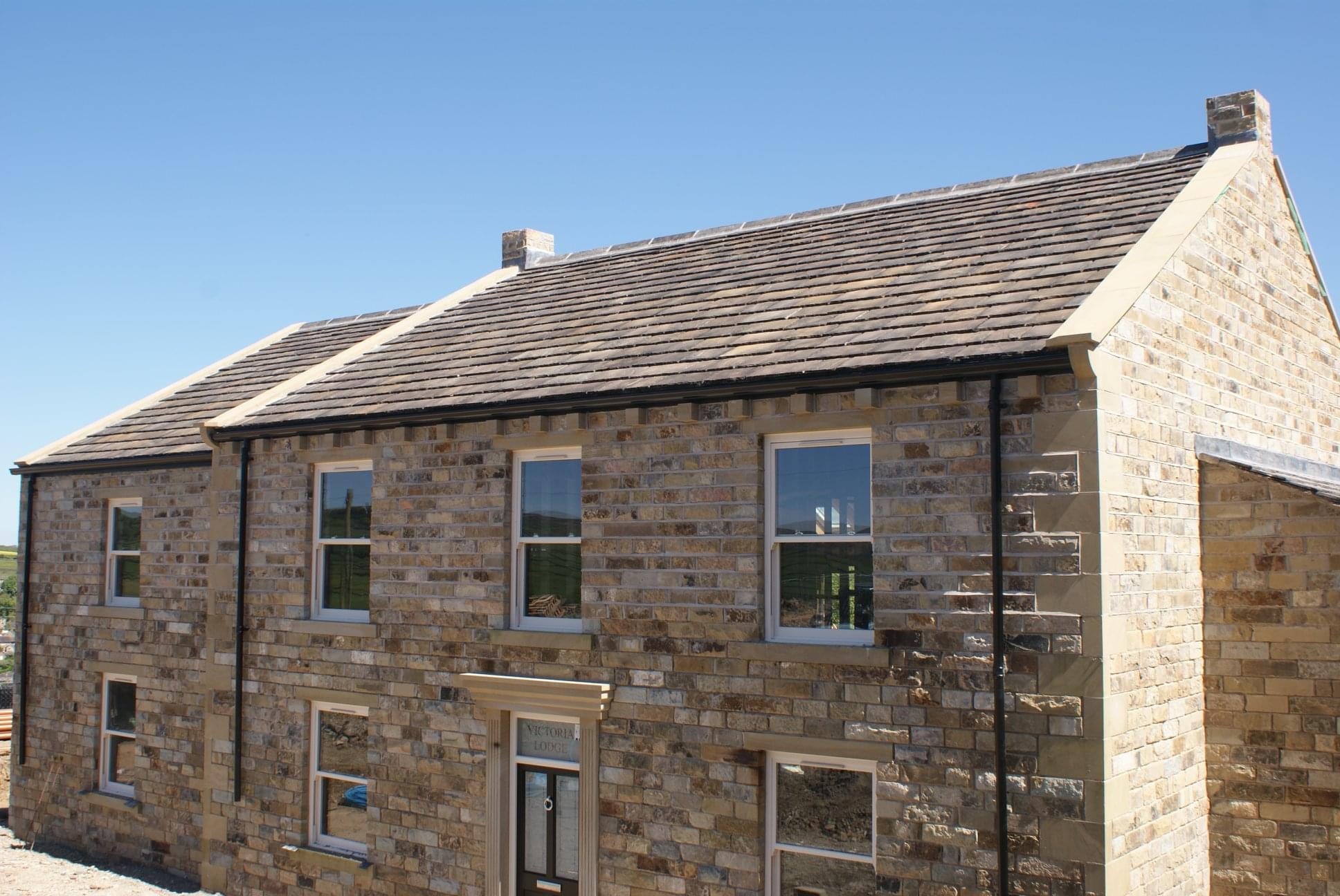 new build home using traditional stone supplied by Britannia Stone Supplies