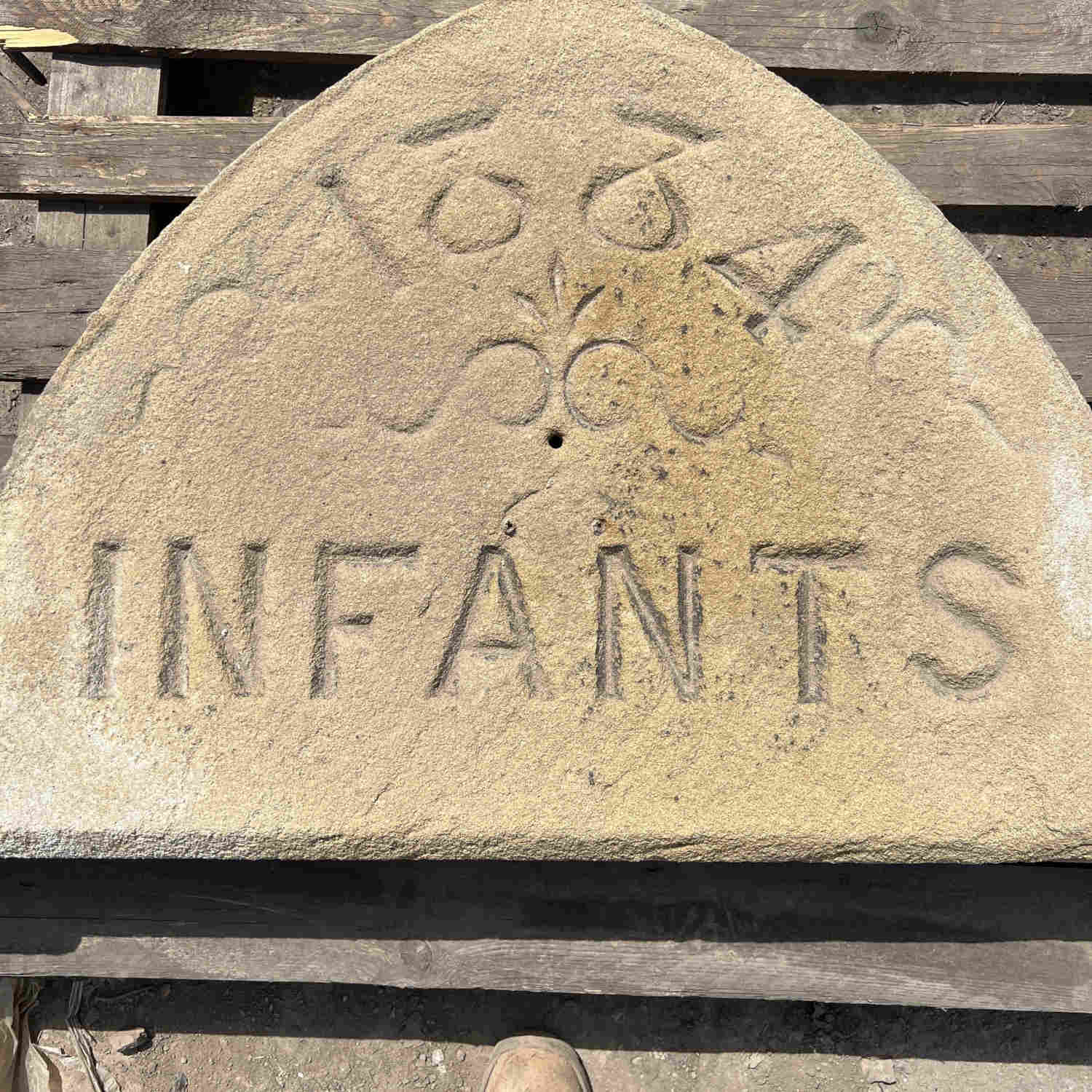 Reclaimed 1884 Infants School Date Stone | Britannia Stone