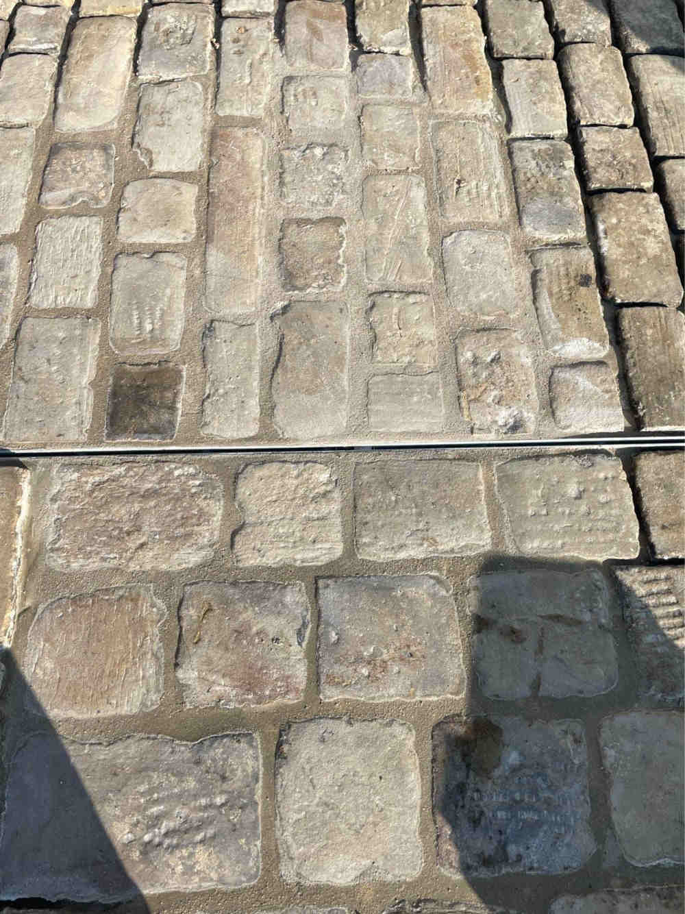 Reclaimed grit stone cobbles