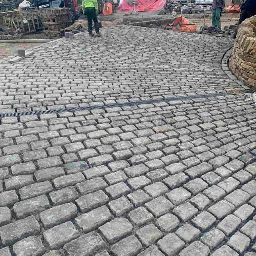Reclaimed grit stone cobbles | Britannia Stone