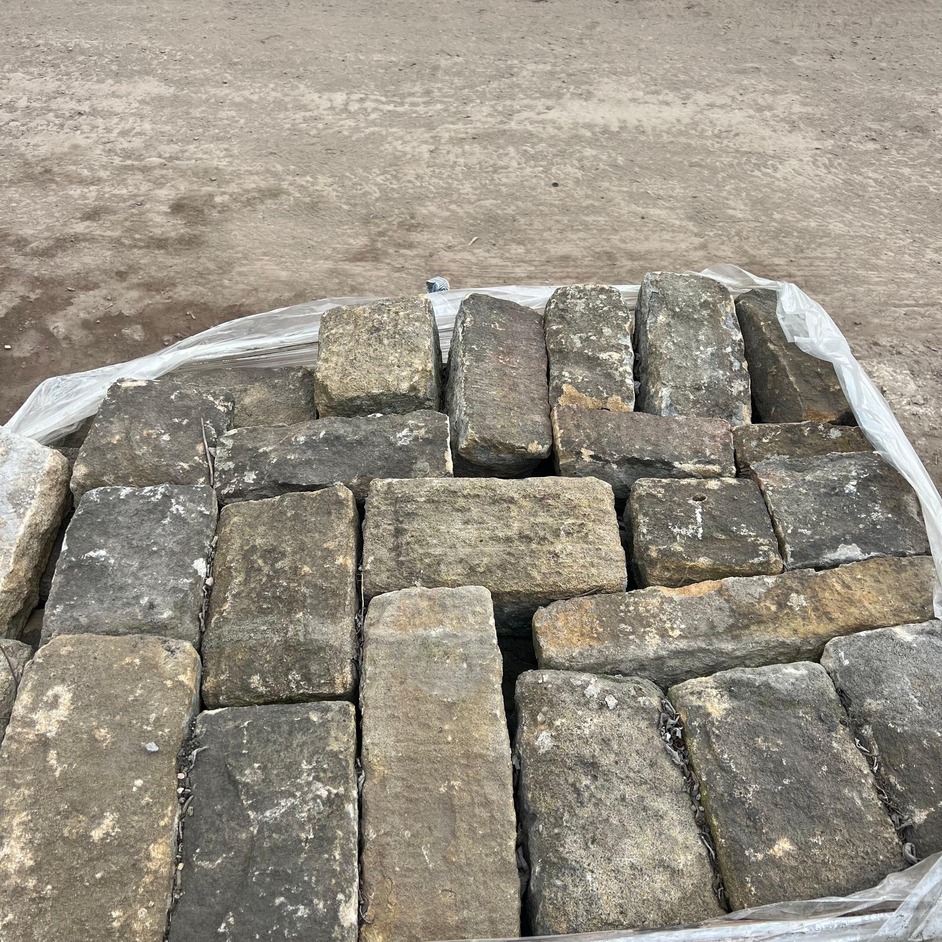 Reclaimed Gritstone Building Stone - Backed Off - Reclaimed Brick Company