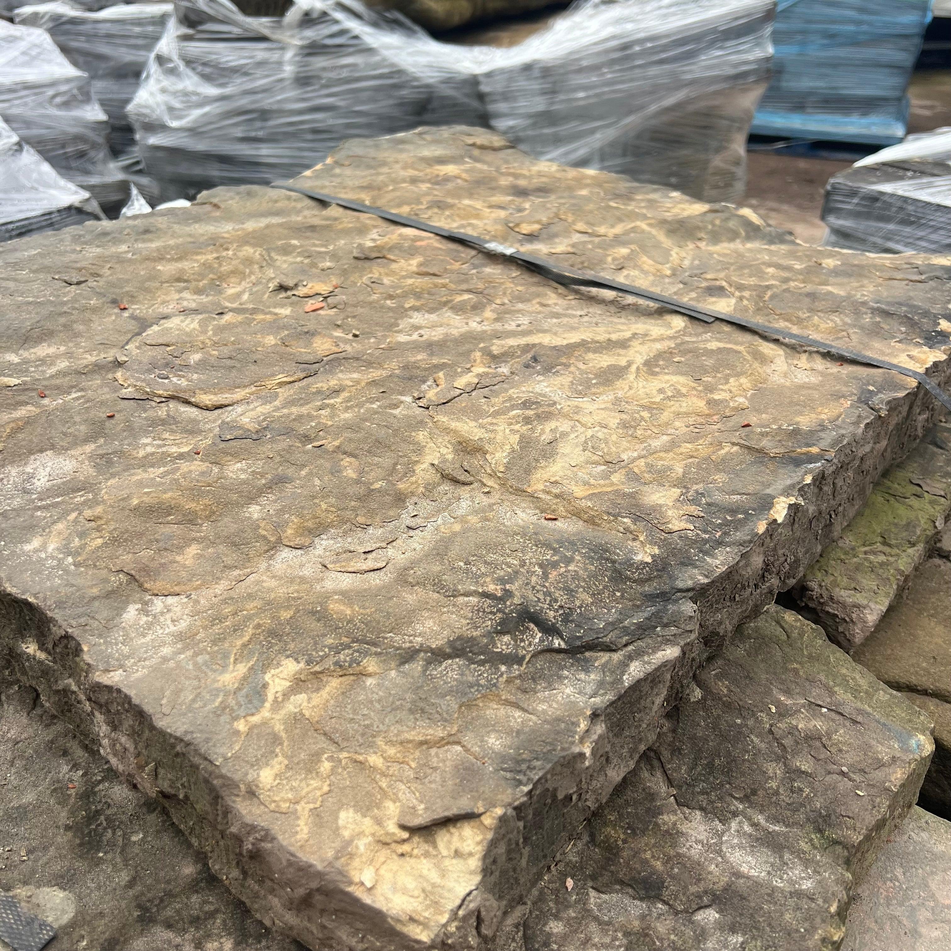 Reclaimed Natural Riven York Stone Flagstone Paving - Per SQM - Britannia Stone