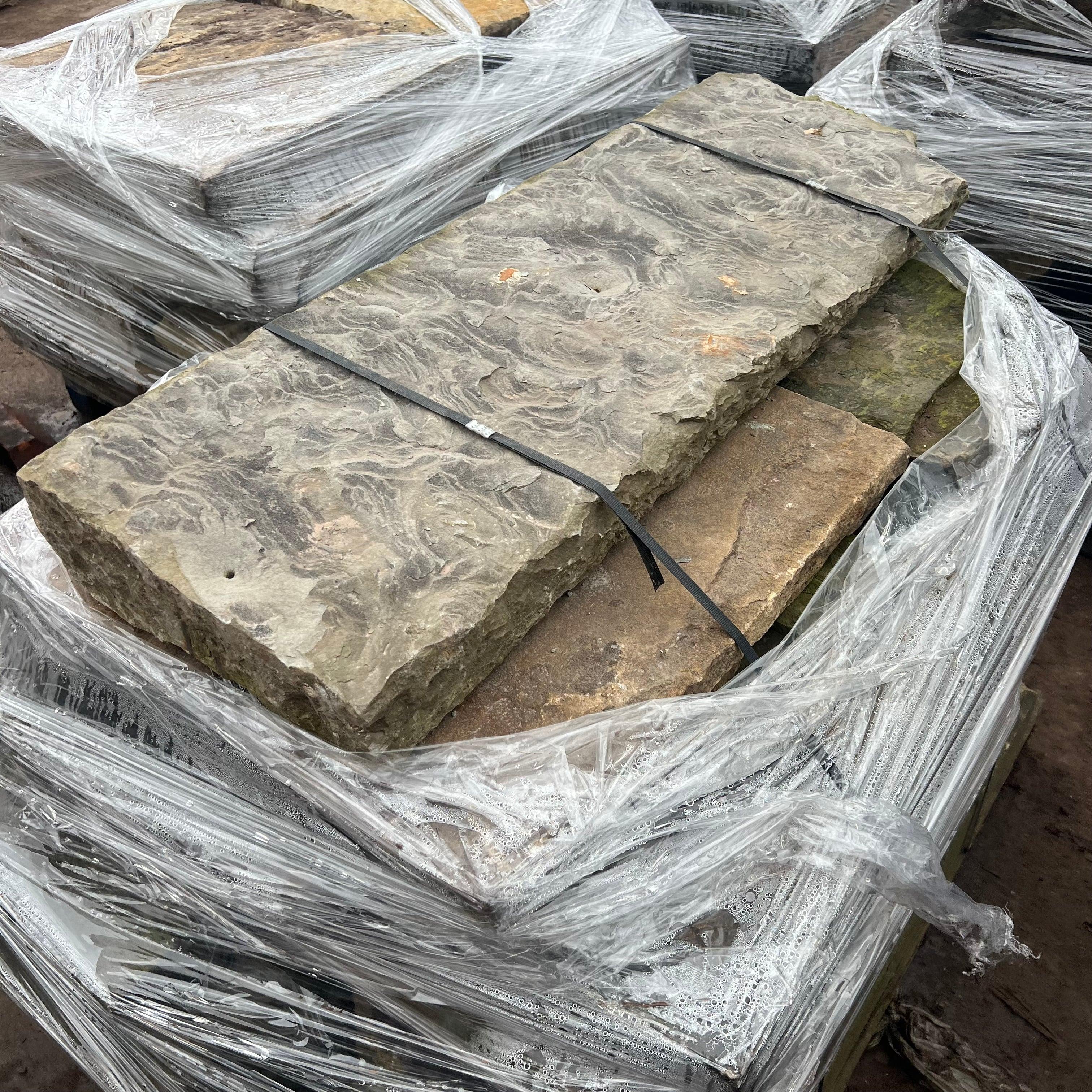 Reclaimed Natural Riven York Stone Flagstone Paving - Per SQM - Britannia Stone