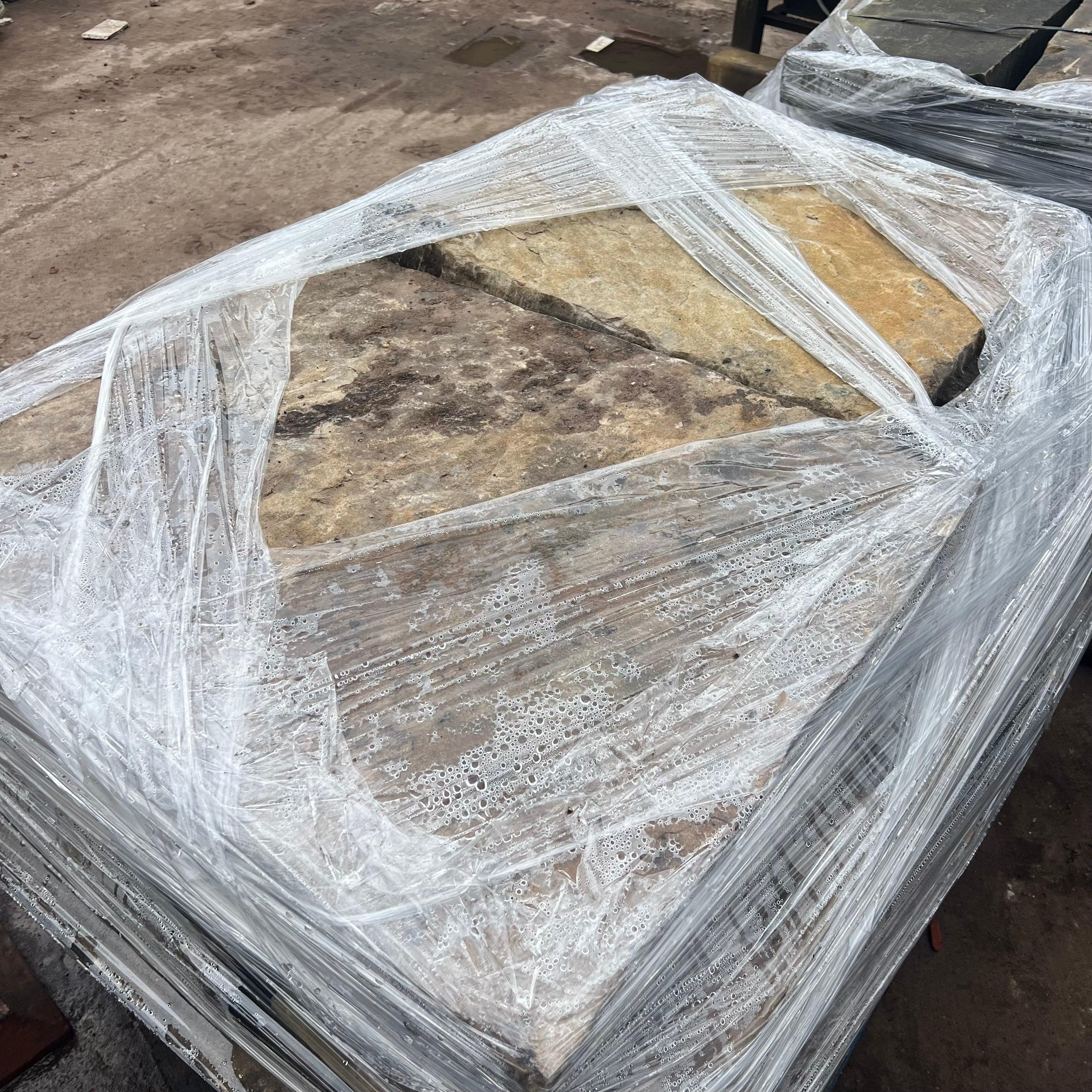 Reclaimed Natural Riven York Stone Flagstone Paving - Per SQM - Britannia Stone