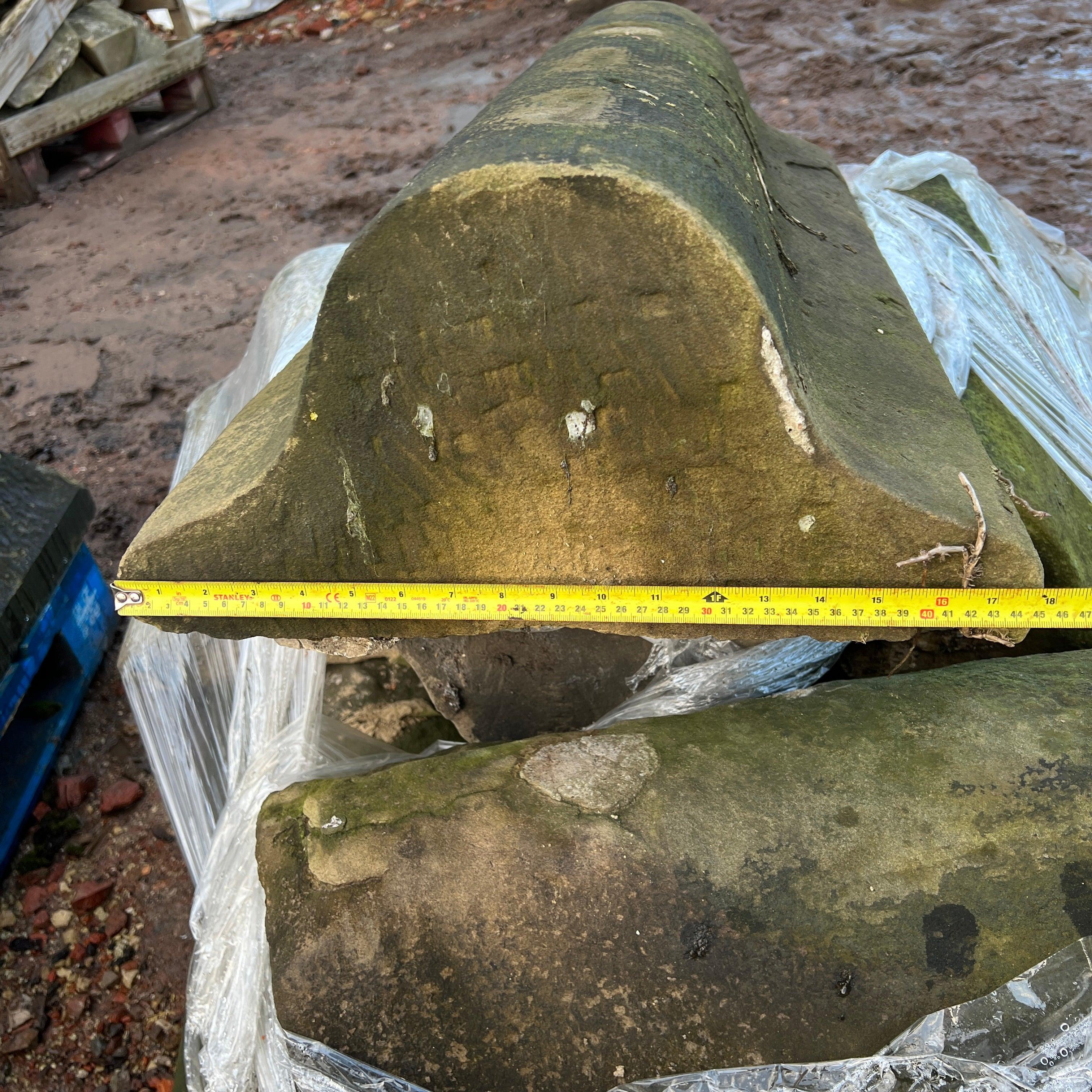 Reclaimed Pillar Natural Stone “Bell” Wall Coping - Reclaimed Brick Company