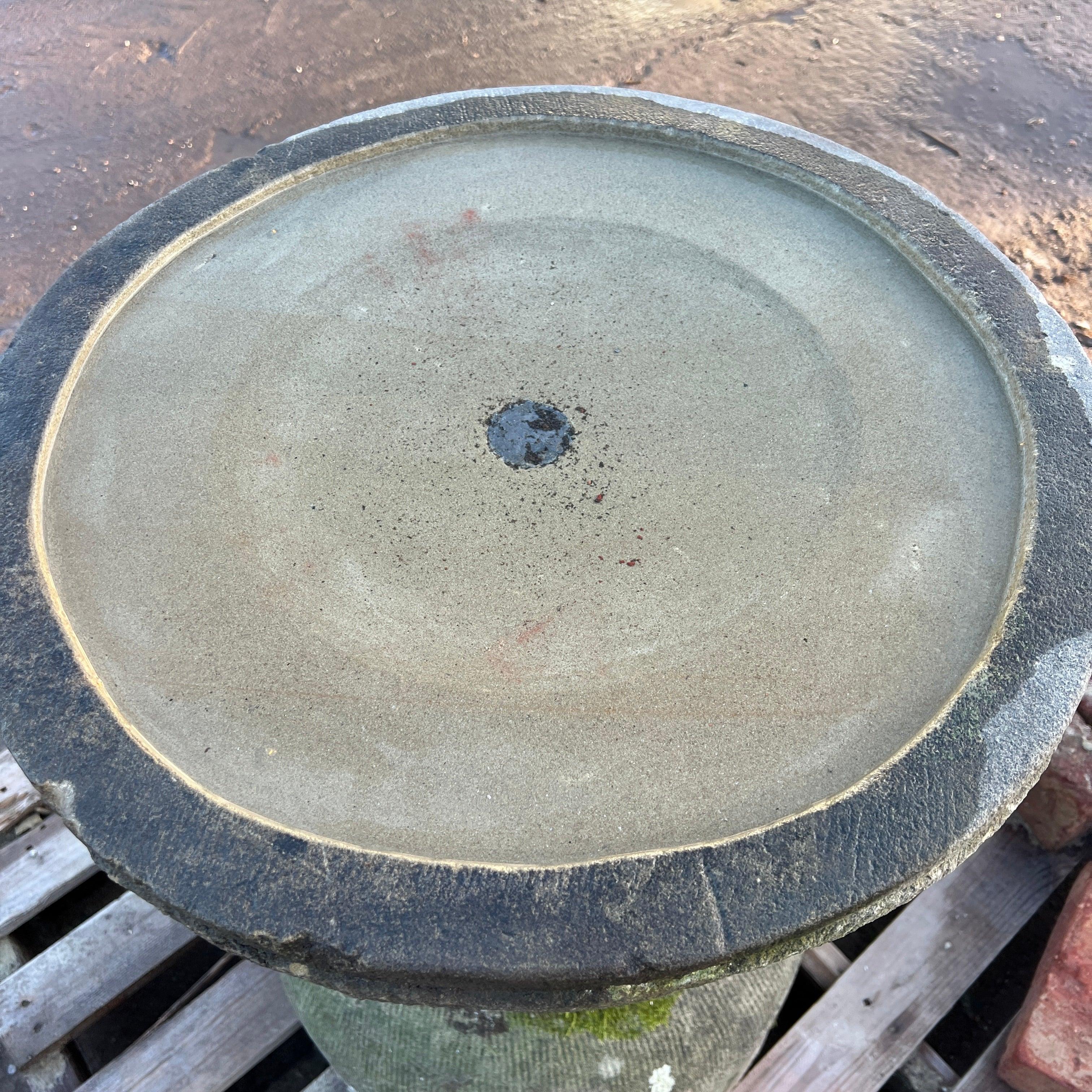 Reclaimed Natural Stone Bird Bath