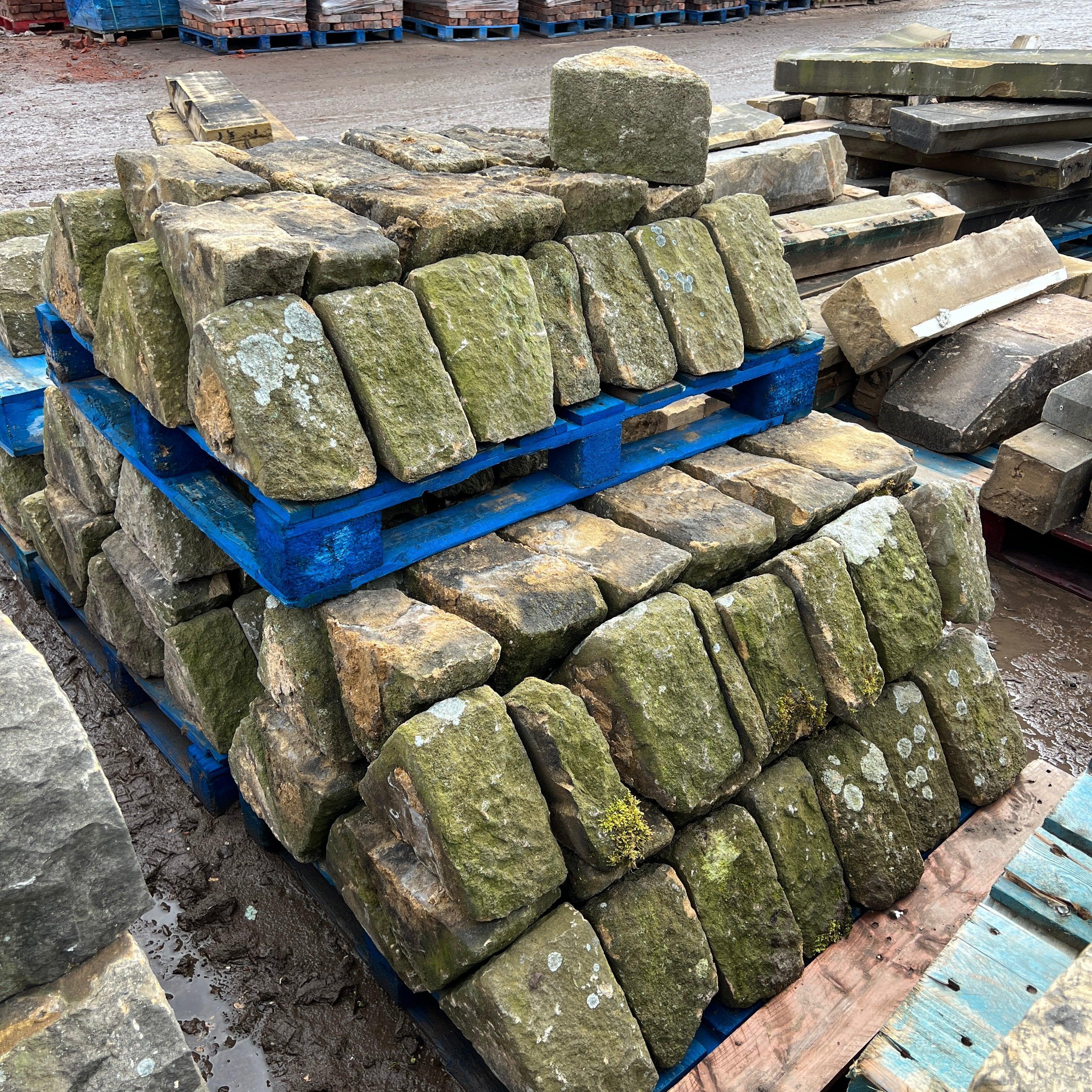 Reclaimed Natural Stone Triangle Wall Coping - Reclaimed Brick Company