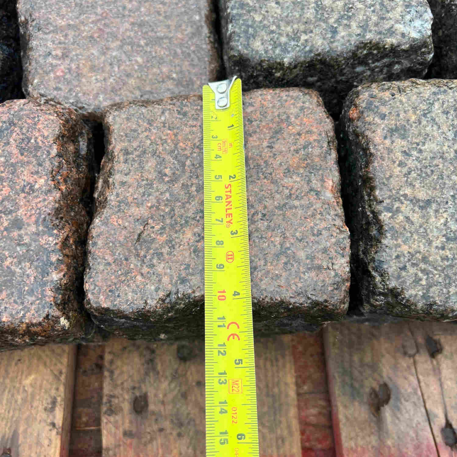 Reclaimed Pink 4” x 4” Cube Granite Cobble Setts - Bulk Bag - Britannia Stone