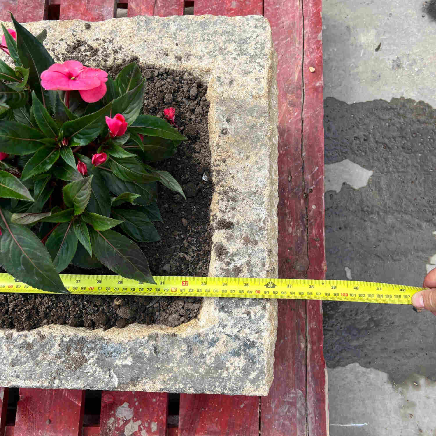 Reclaimed Stone Trough / Planter - No.10 - Reclaimed Brick Company