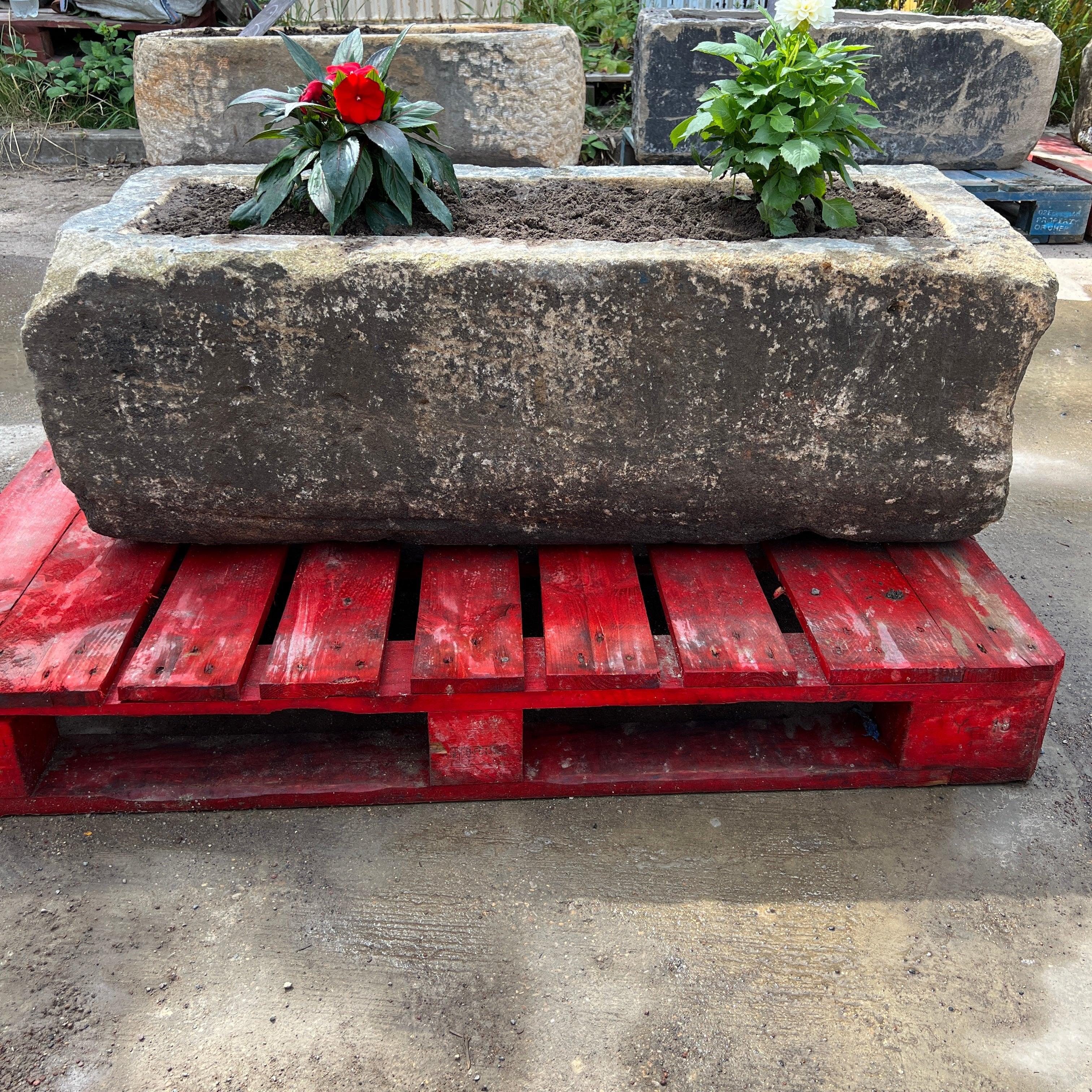 Reclaimed Stone Trough / Planter - No.12 - Reclaimed Brick Company