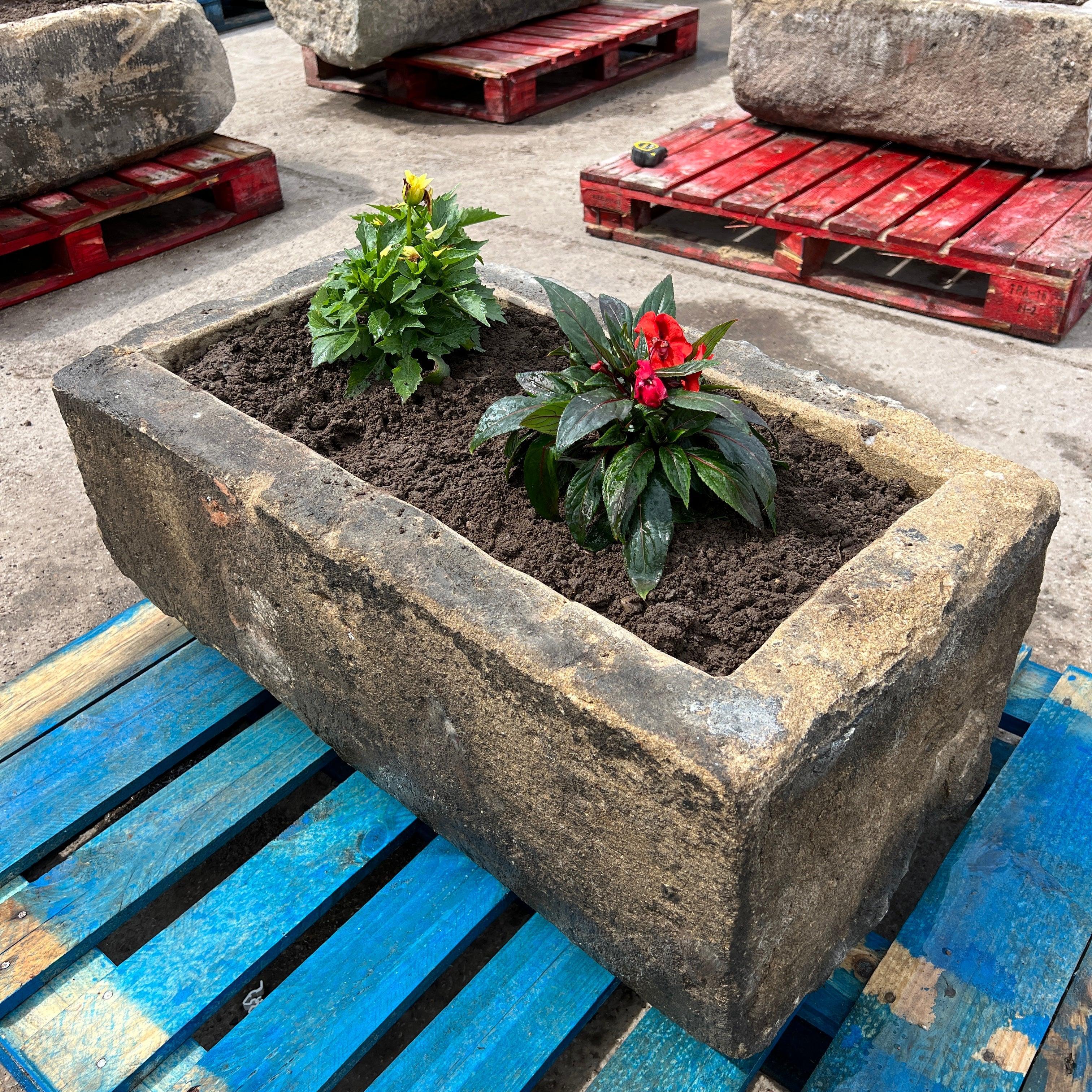 Reclaimed Stone Trough / Planter - No.15 - Reclaimed Brick Company