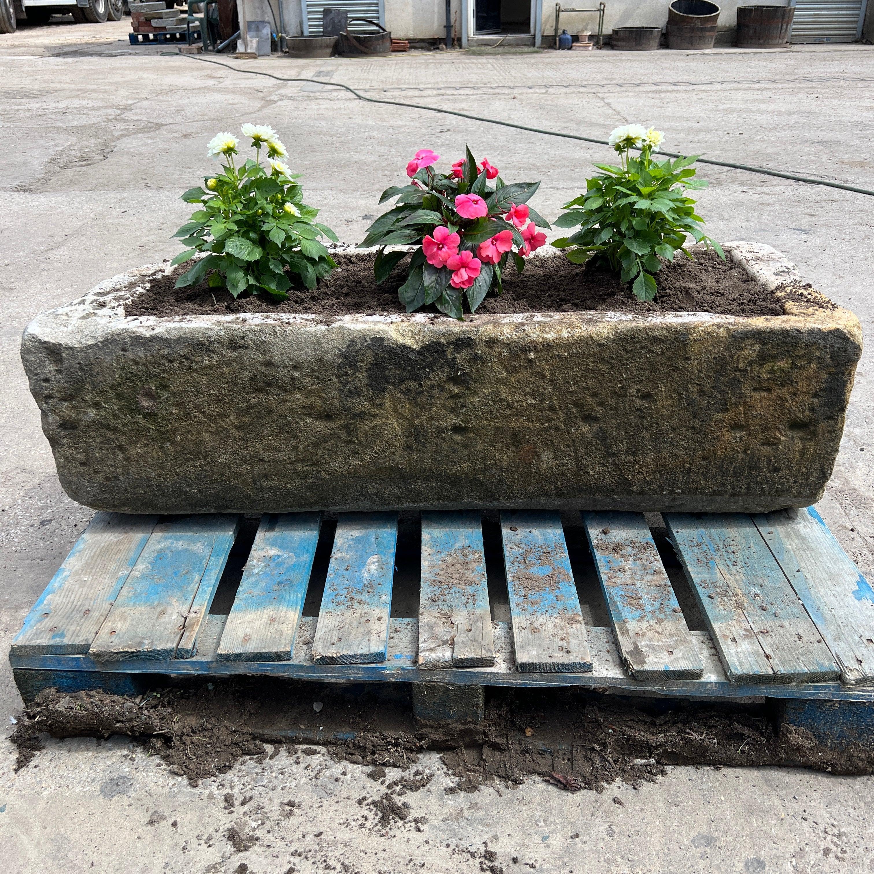 Reclaimed Stone Trough / Planter - No. 4 - Reclaimed Brick Company