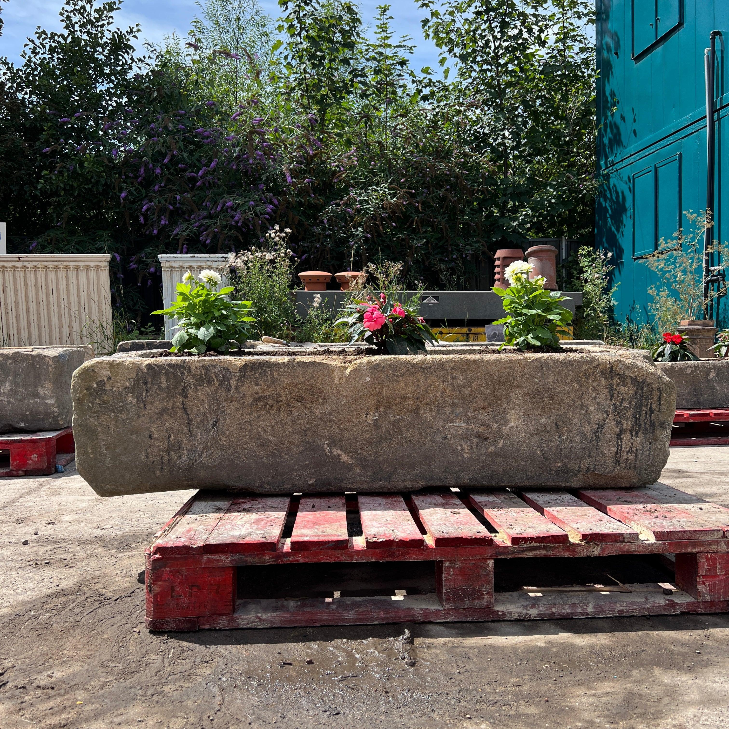 Reclaimed Stone Trough / Planter - No.9 - Reclaimed Brick Company