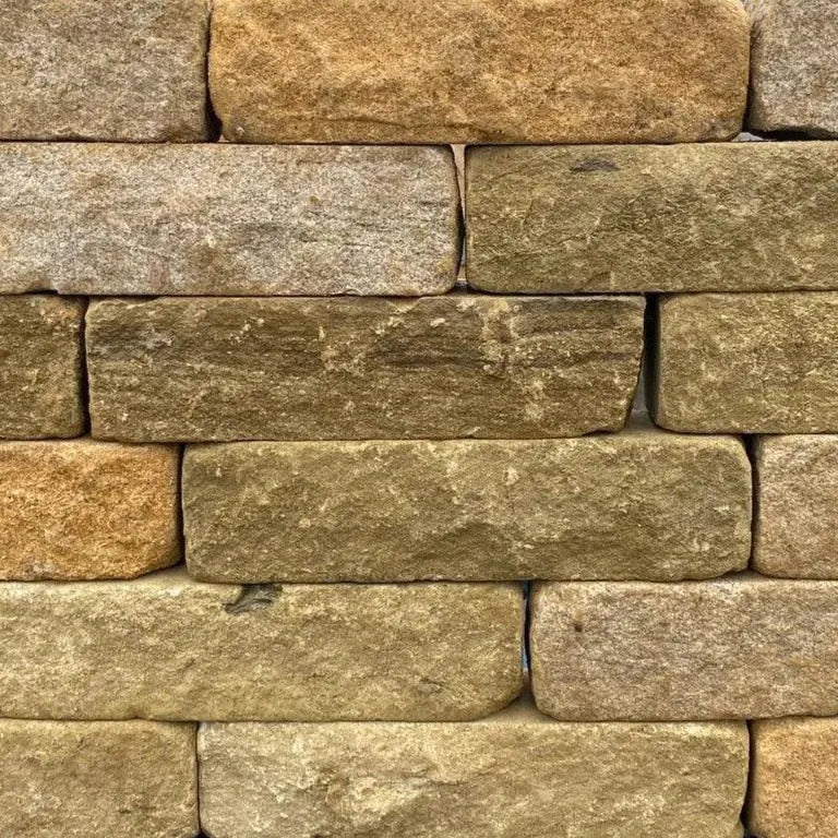 Yorkstone tumbled building wall stone
