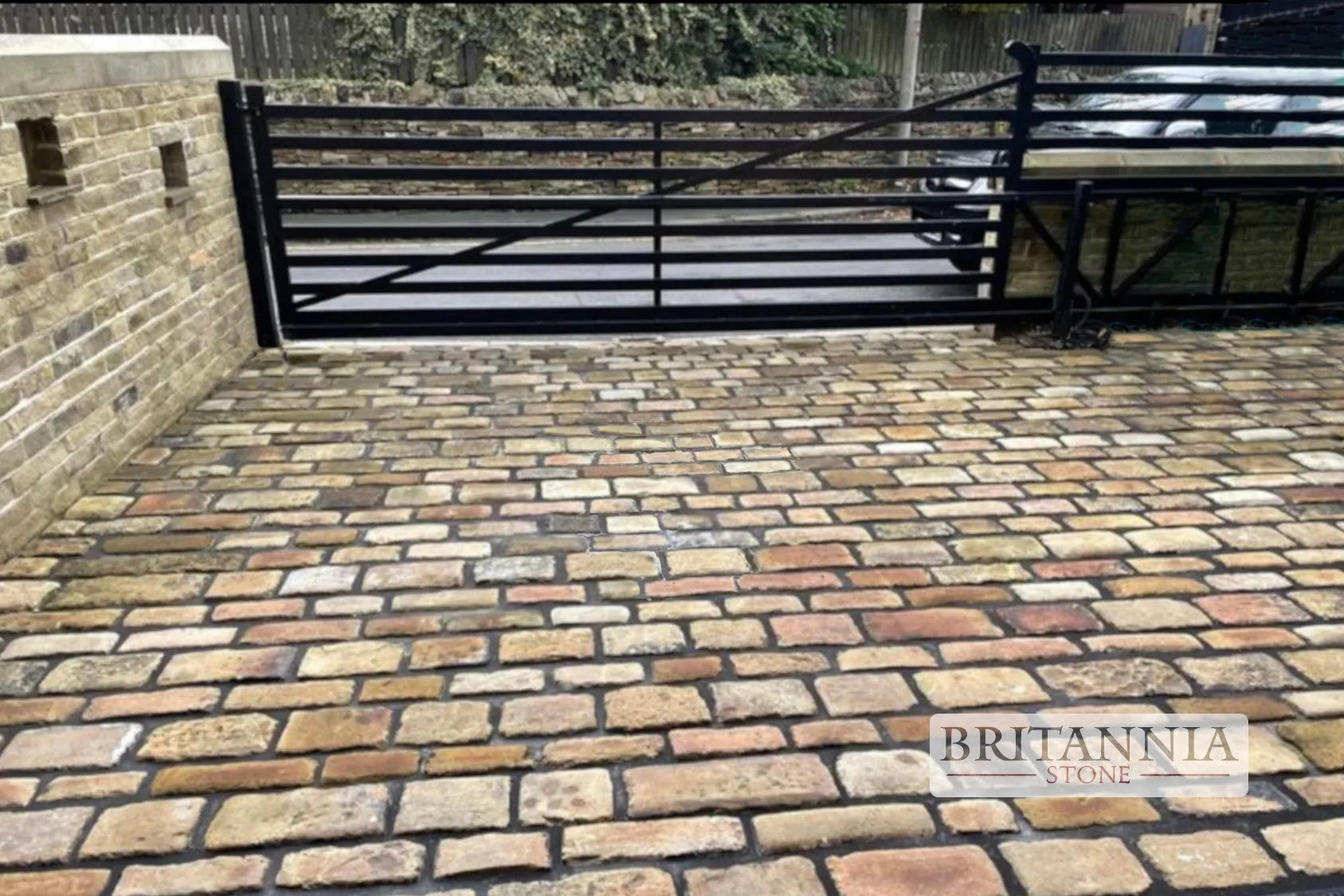 How to lay limestone cobblestone setts