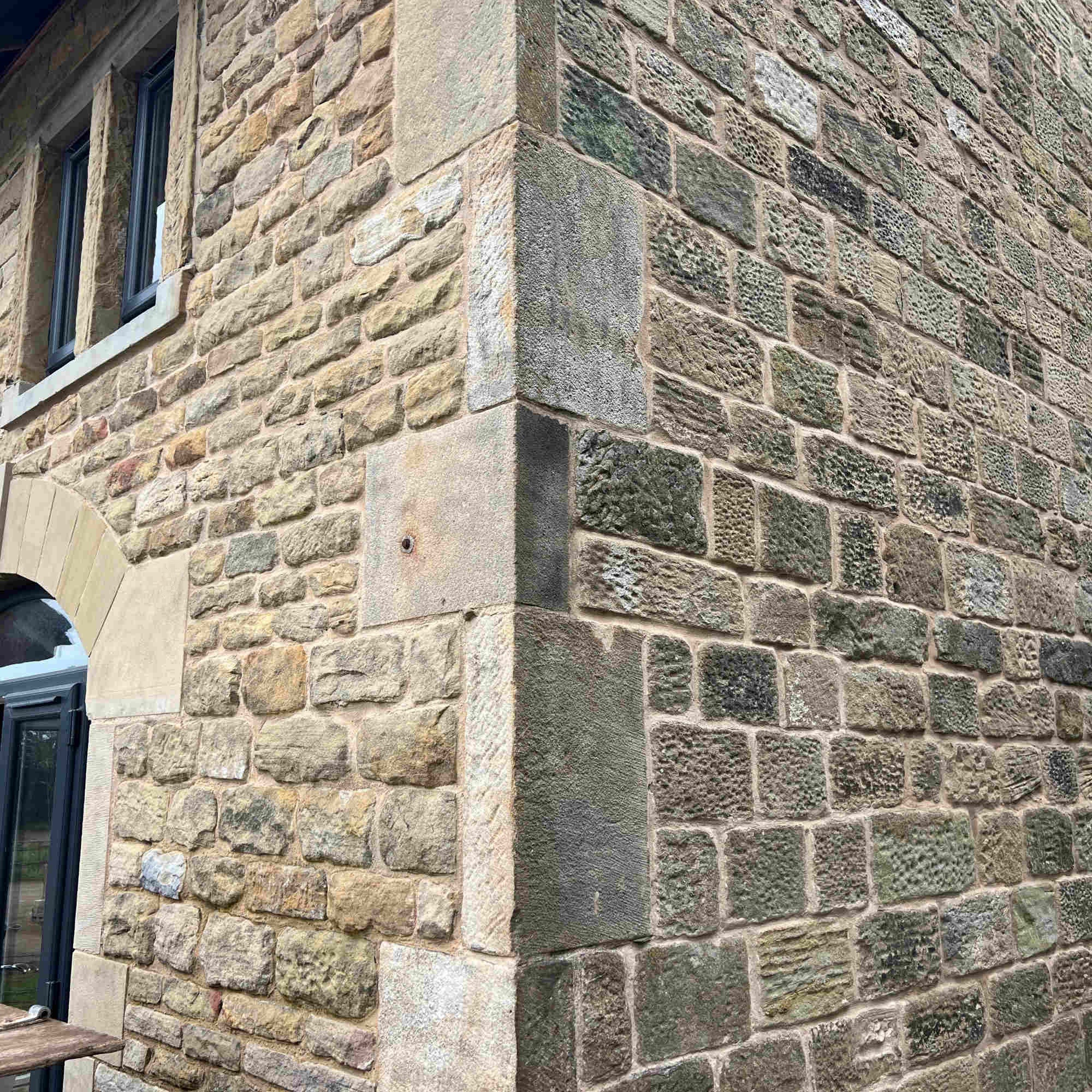 Quoin stones form the corner of a building and can be both structural and used for visual effect. They often create a feeling of strength and add aesthetic visual effect to a building - Britannia Stone