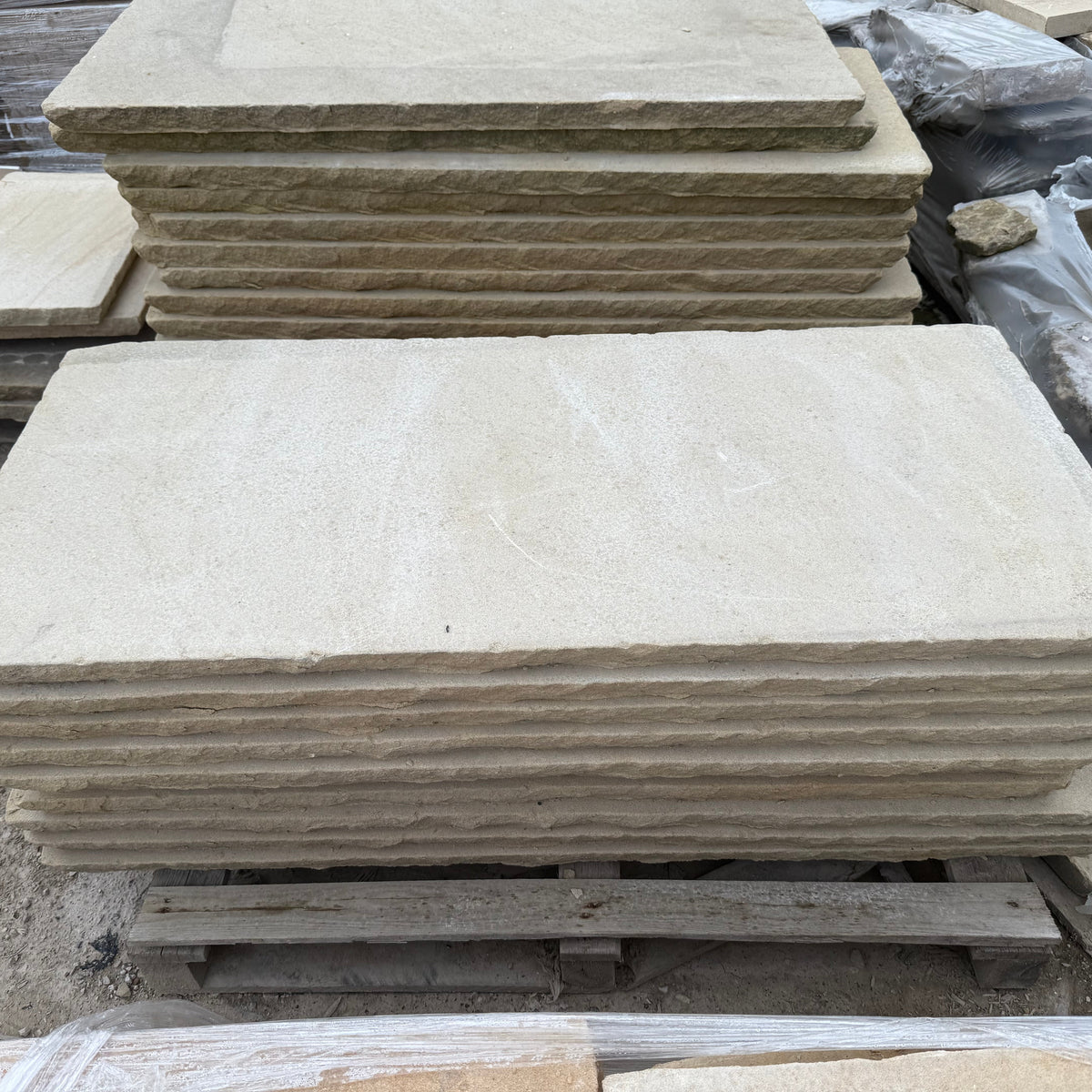 New Yorkshire Stone Fettled Edge Fireplace Hearth – Britannia Stone