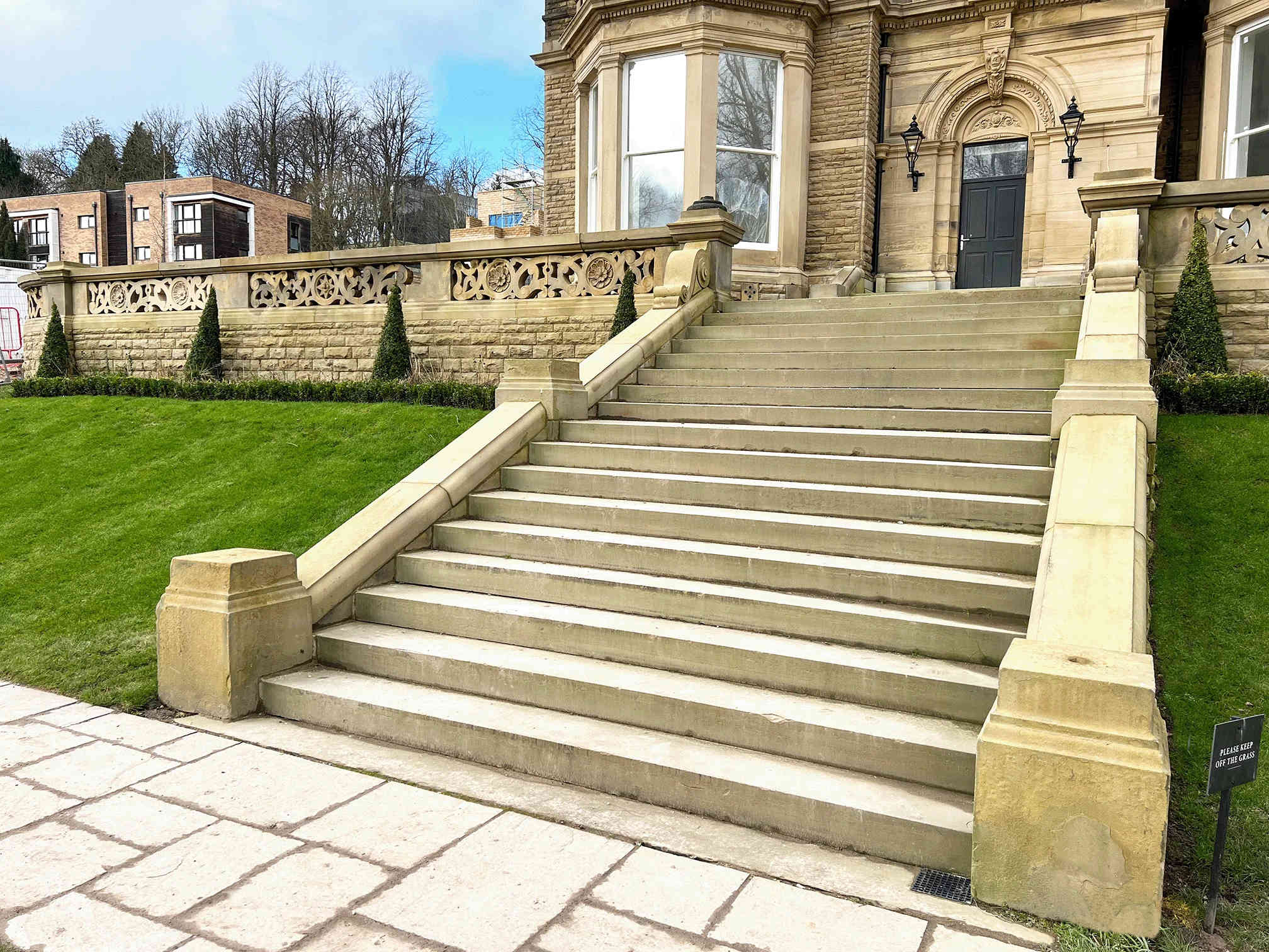 Bespoke natural stone step risers