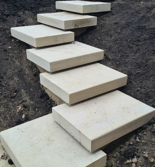 Natural stone steps