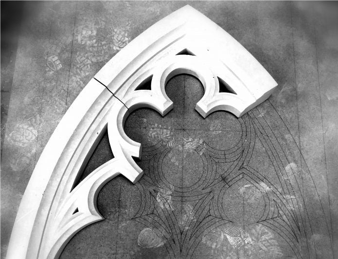 Natural Stone tracery repair  