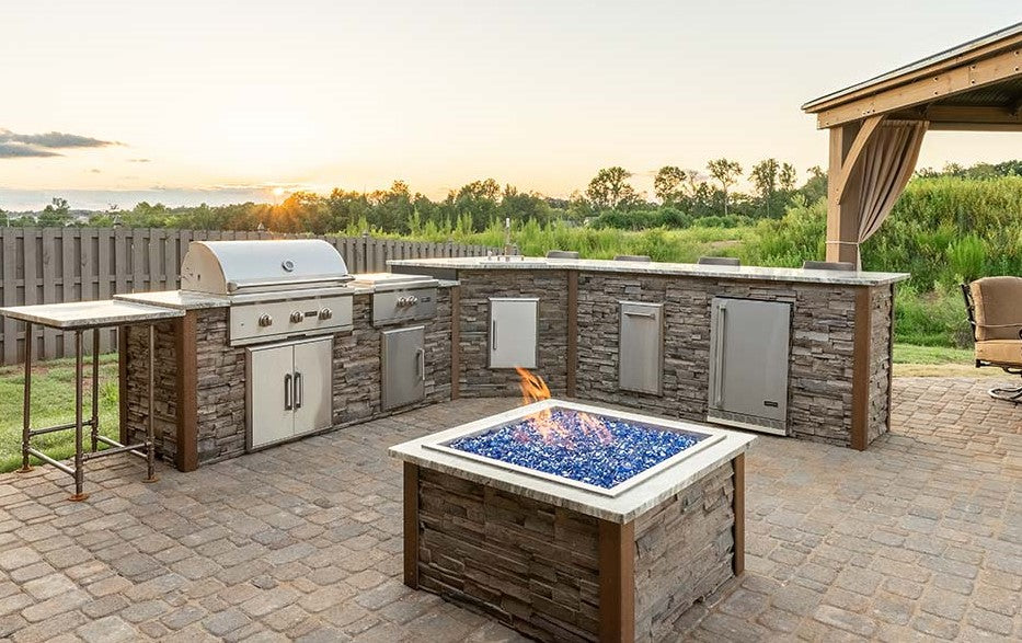 Natural Stone Outdoor Kitchen BBQ
