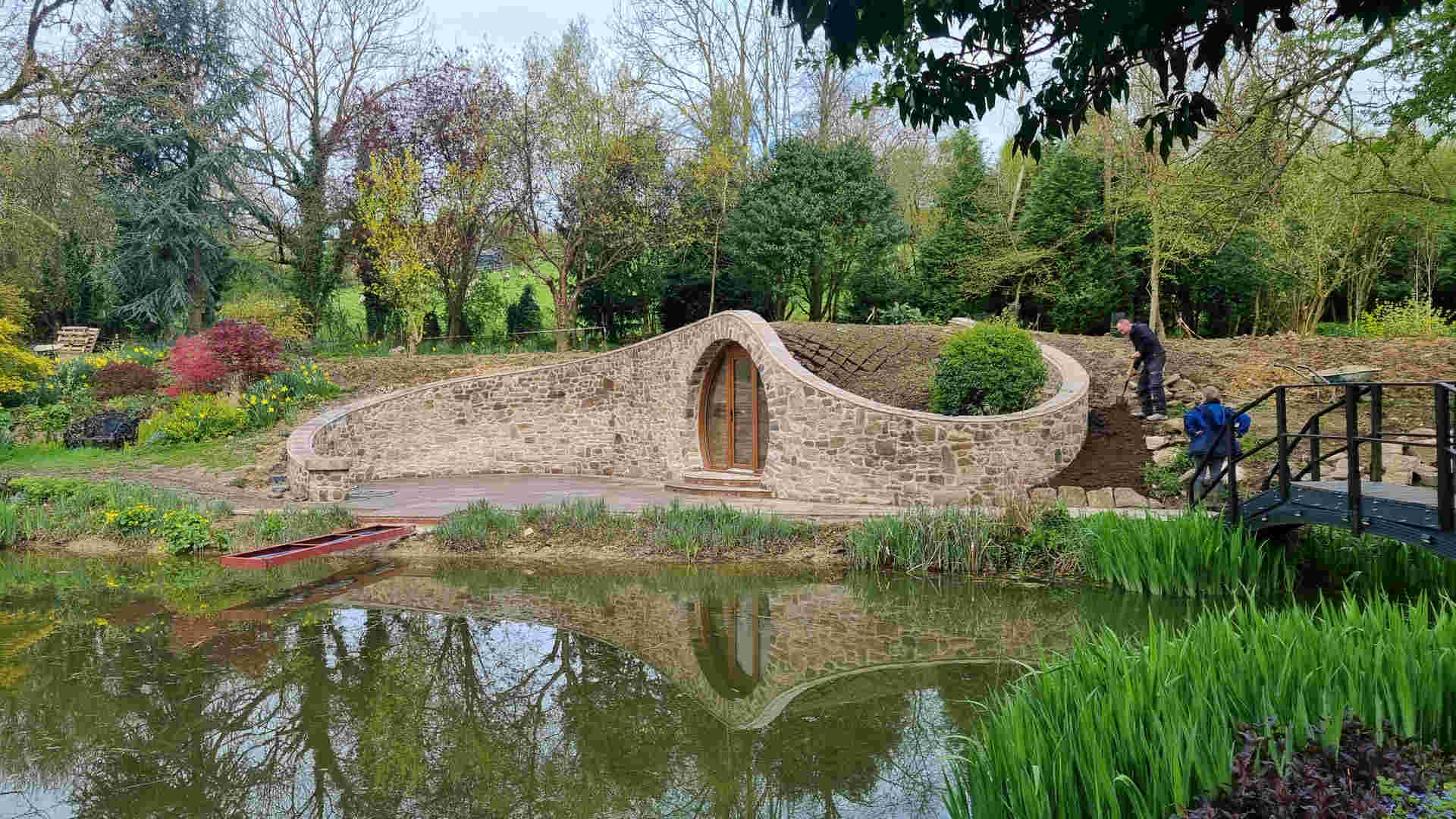 Natural limestone drystone walling