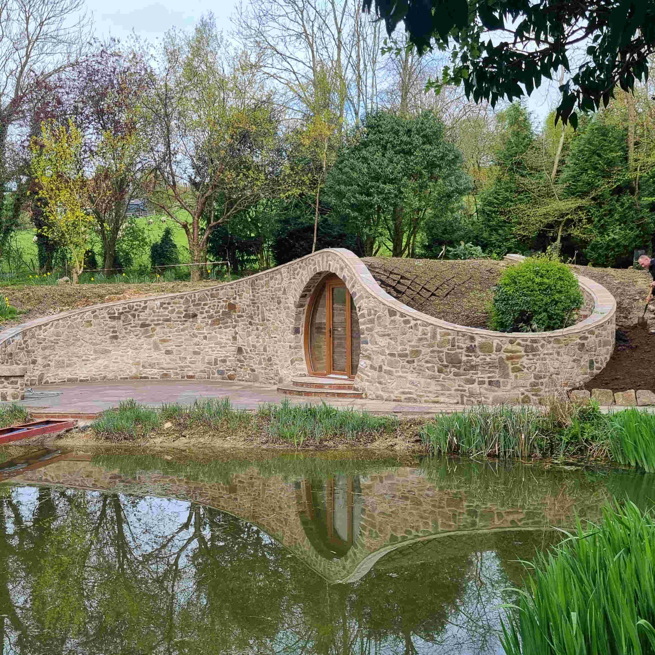 Natural limestone drystone walling