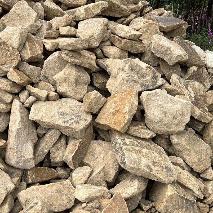 Natural Yorkstone Dry Stone Walling Stone in Bulk Bag - Britannia Stone