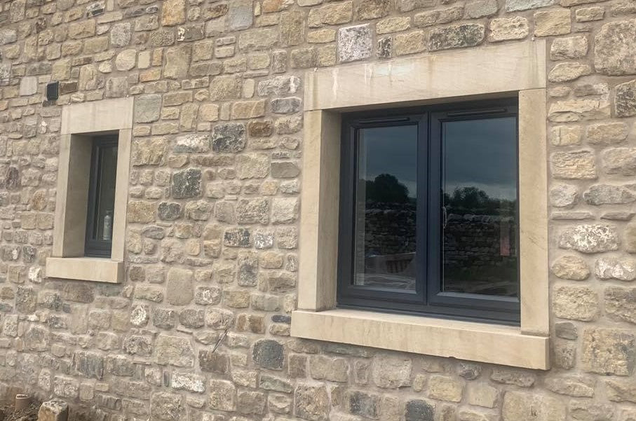 Yorkshire stone random reclaimed building housing development