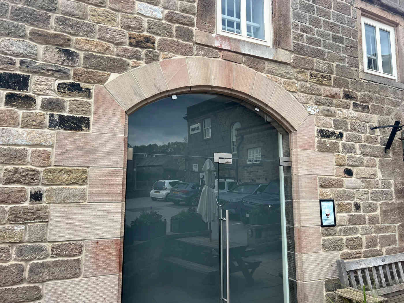 Large Glass door entrance built in New & reclaimed stone and quoins | Britannia Stone