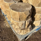 New Saddleback Natural Stone Half Round Wall Coping - Britannia Stone