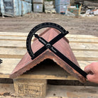 Reclaimed 18" Red Triangle Capped Clay Roof Ridge Tile - 100 Degree - Britannia Stone