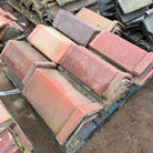 Reclaimed 18" Red Triangle Capped Clay Roof Ridge Tile - 100 Degree - Britannia Stone