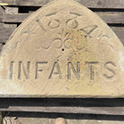 Reclaimed 1884 Infants School Date Stone | Britannia Stone