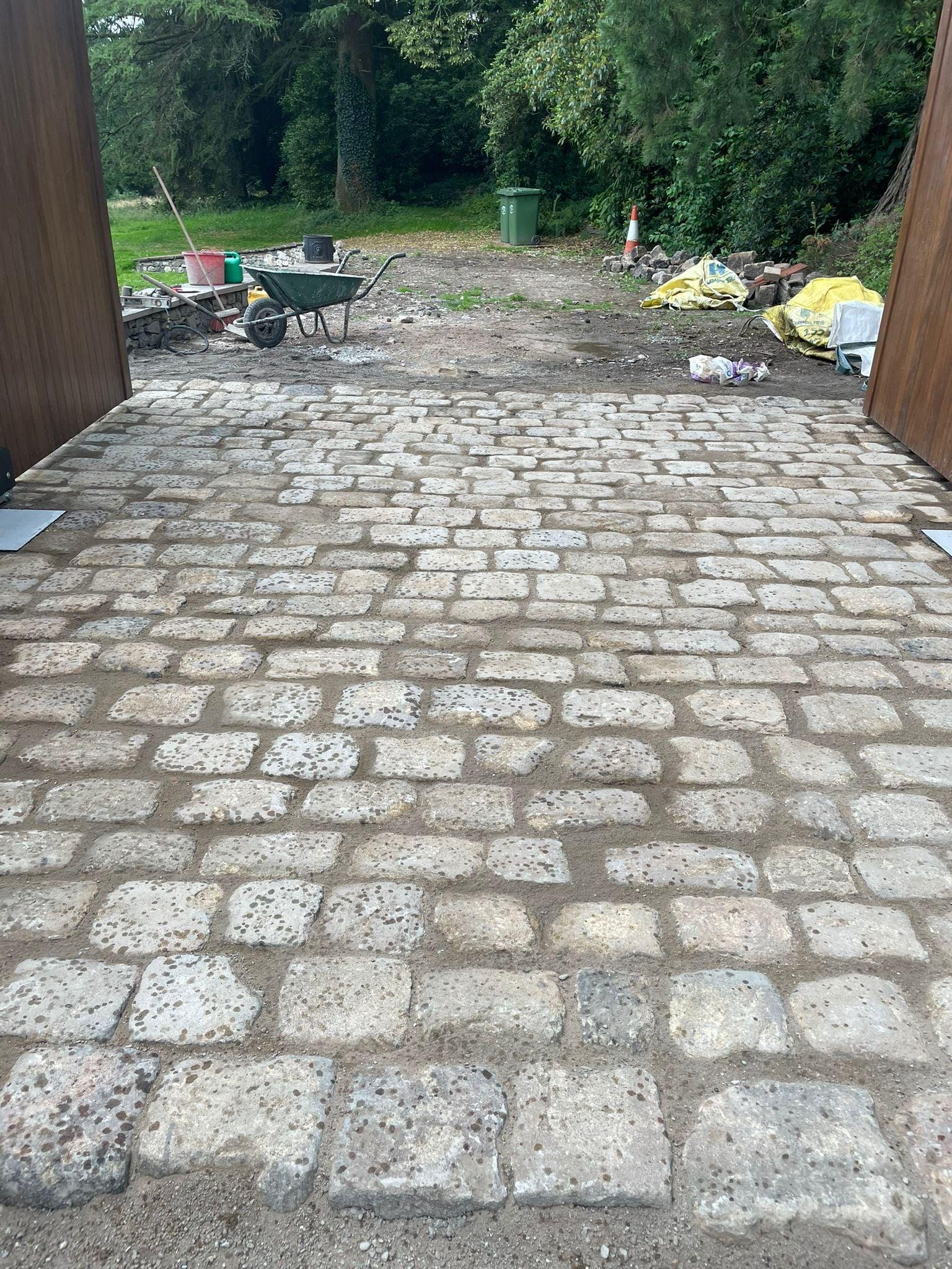 Reclaimed Grit Stone Cobbles - Reclaimed Brick Company