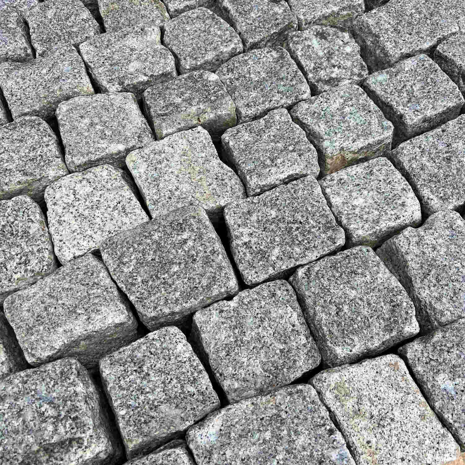 Reclaimed London Granite Stone Cube Cobble Setts in Bulk Bags | Britannia Stone