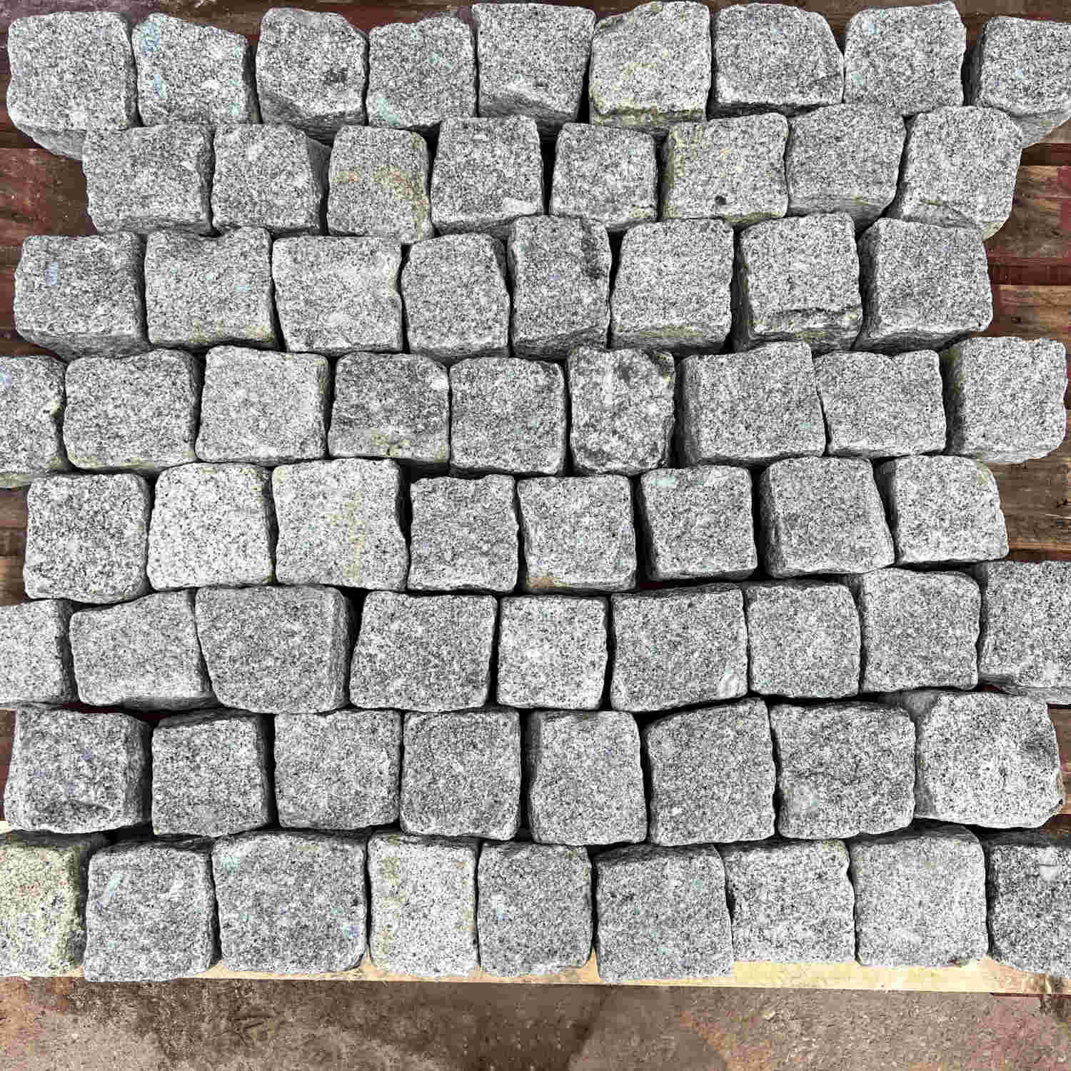 Reclaimed London Granite Stone Cube Cobble Setts in Bulk Bags | Britannia Stone