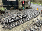 Reclaimed  cobble setts driveway under construction |  Britannia Stone