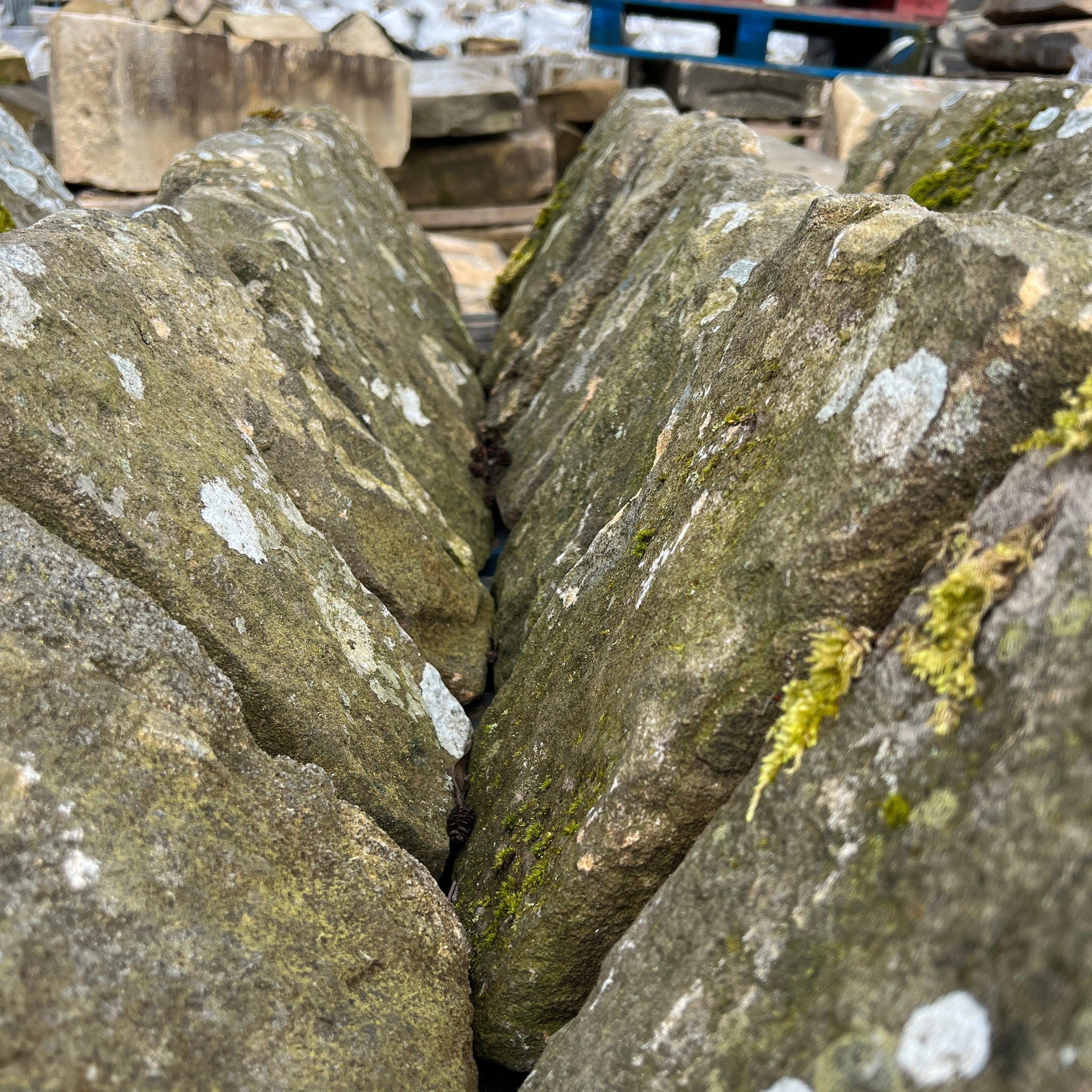 Reclaimed Natural Stone Triangle Wall Stone Coping – Britannia Stone