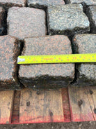 Reclaimed Pink 4” x 4” Cube Granite Cobble Setts - Bulk Bag - Britannia Stone